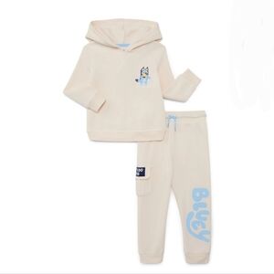 Bluey Toddler Boys' Front Back Graphic Hoodie and Jogger Pants Set, 2-Piece